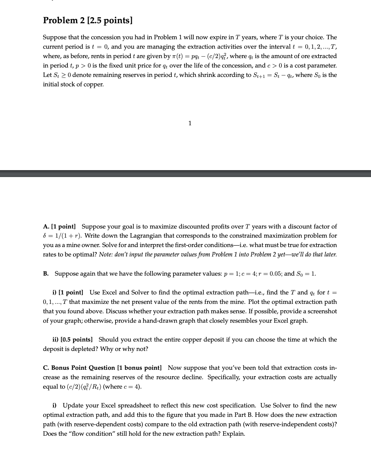 that you are extracting copper in a foreign country under a concession