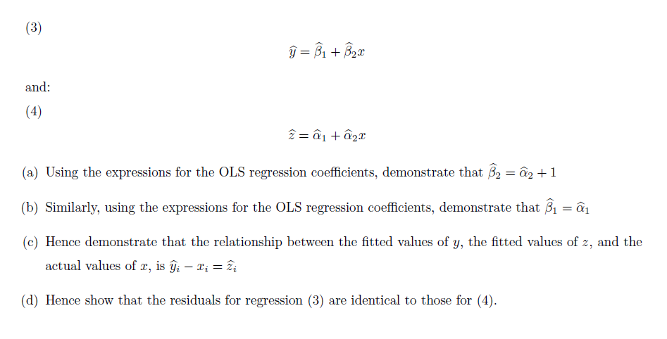 Y = B1 + B2 log X + u and: (2) Y