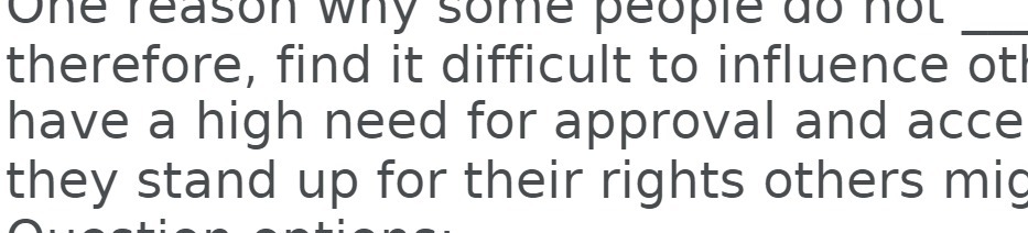  one reason why some people do not therefore, find it difficult