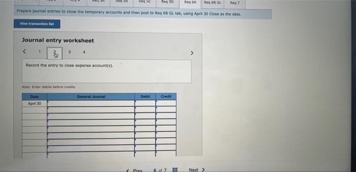 The company paid $750 cash for this month's telephone 311. April 30