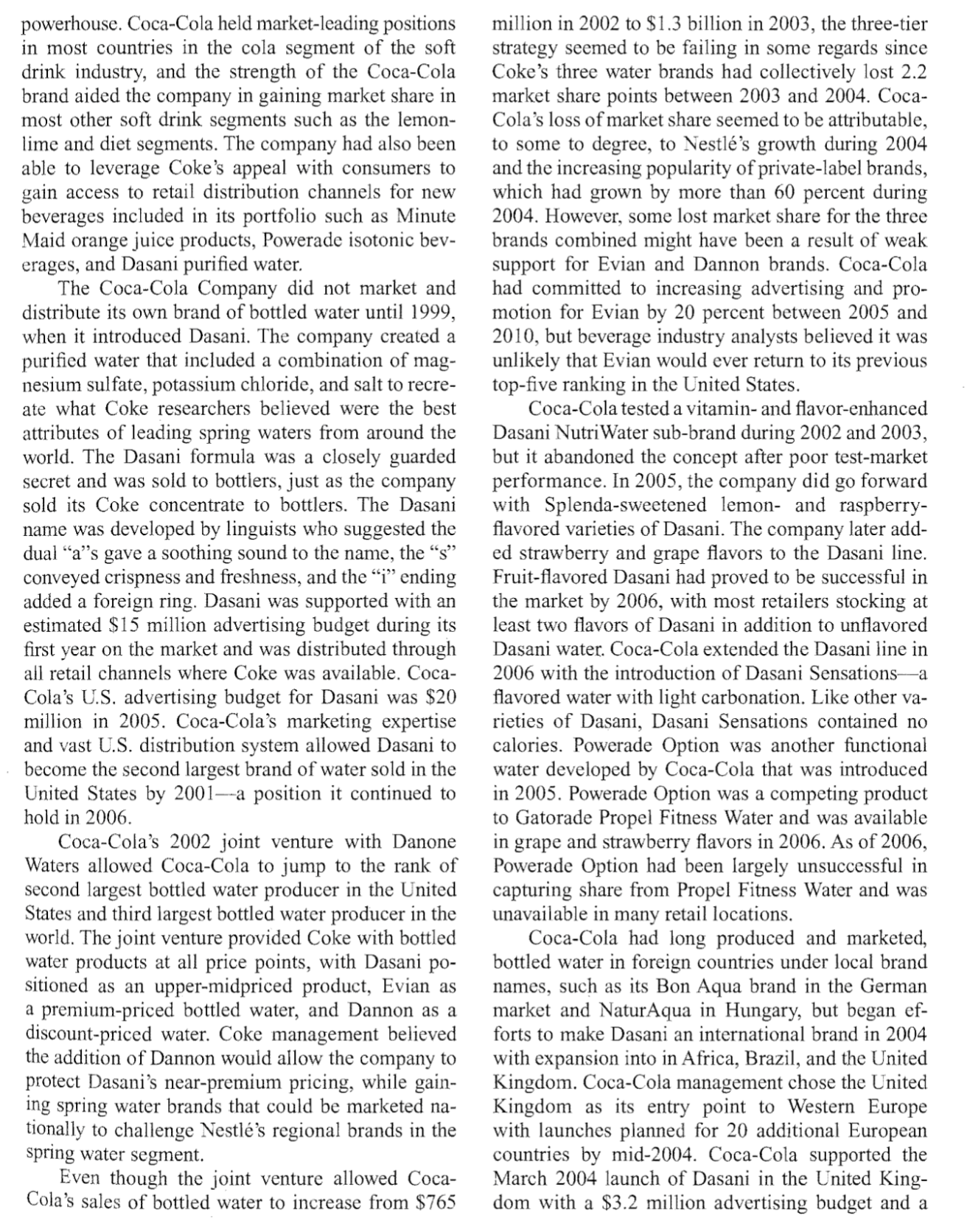 between 2004 and 2005 to reach 7.5 billion gallons, the U.S. carbonated