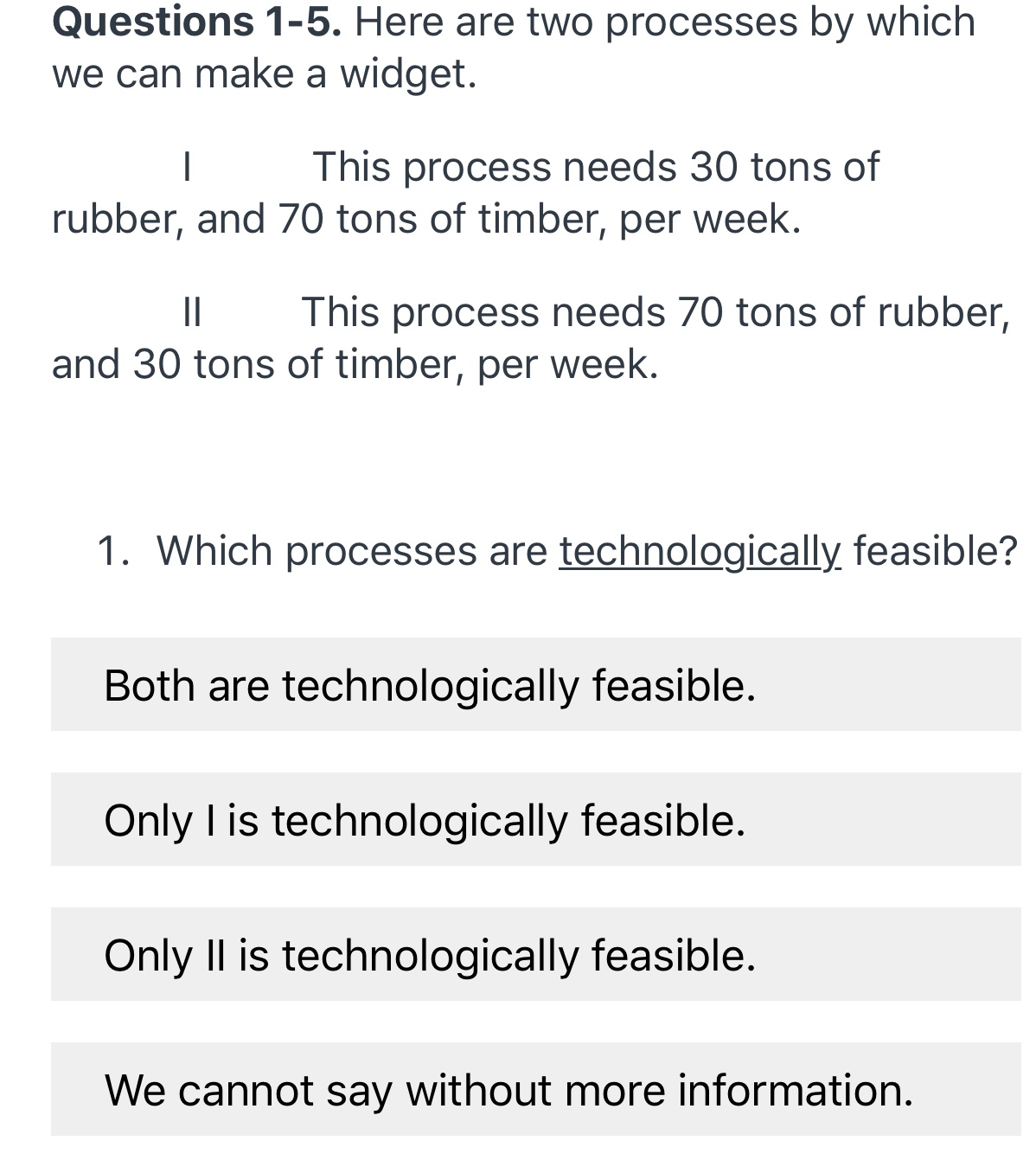 week. 4. Now assume that one ton of rubber exchanges for four