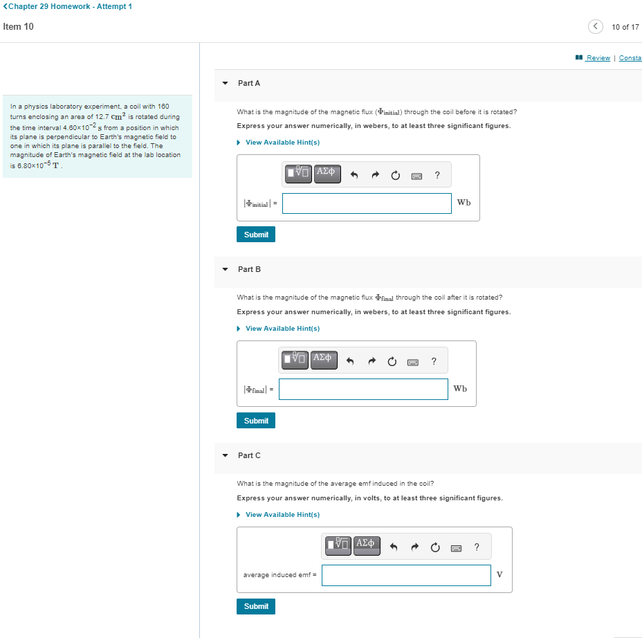 please label items with their chapter What is the potential difference across