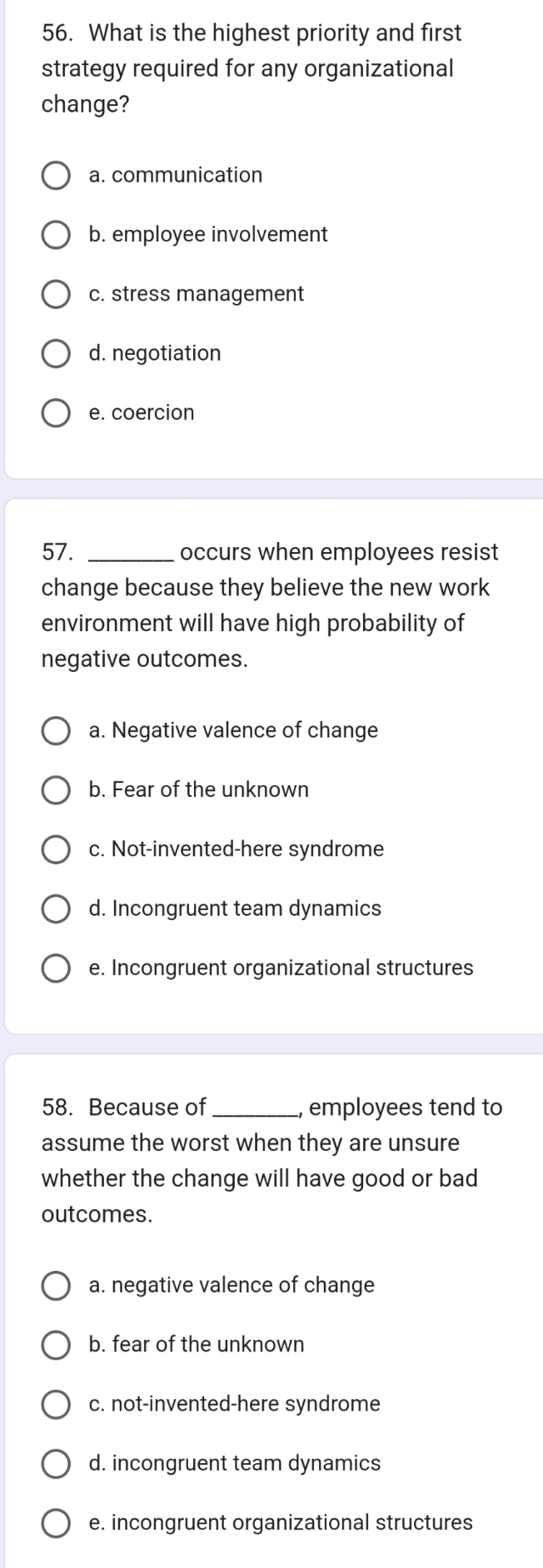 plaese answer in abcde 56. What is the highest priority and first