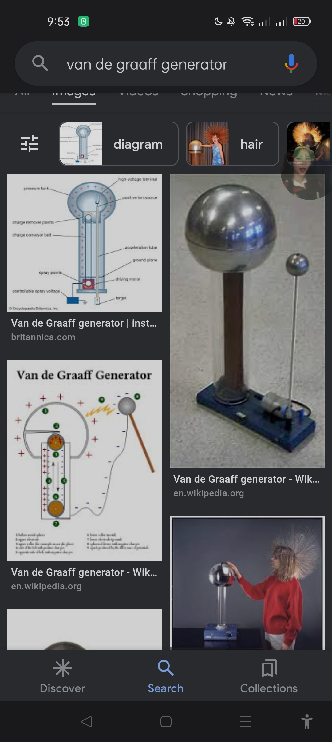 VdG surface in falstad. Sketch what th equipotential lines and electric field