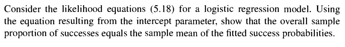 the equation resulting from the intercept parameter, show that the overall sample