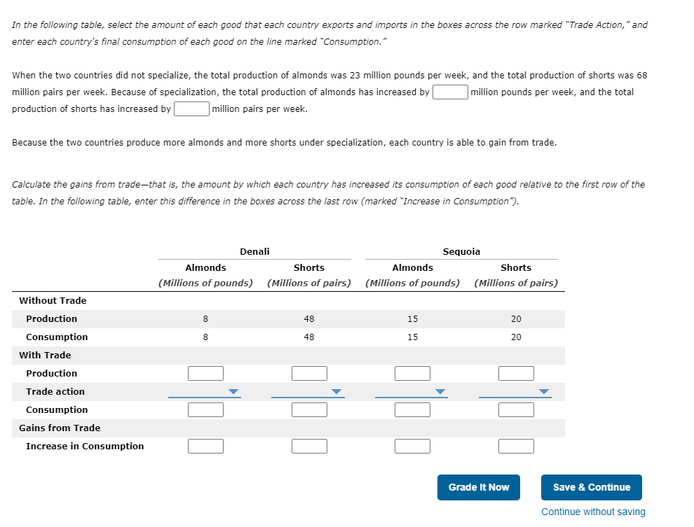 there exist two imaginary countries, Denali and Sequoia. Their labor forces are