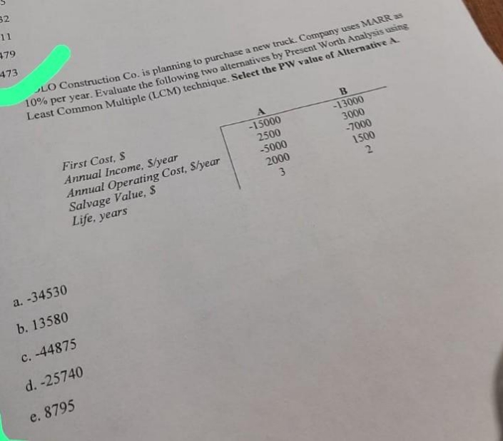 please answer 32 11 479 473 LO Construction Co. is planning to
