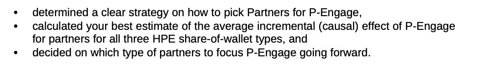 determined a clear strategy on how to pick Partners for P-Engage,