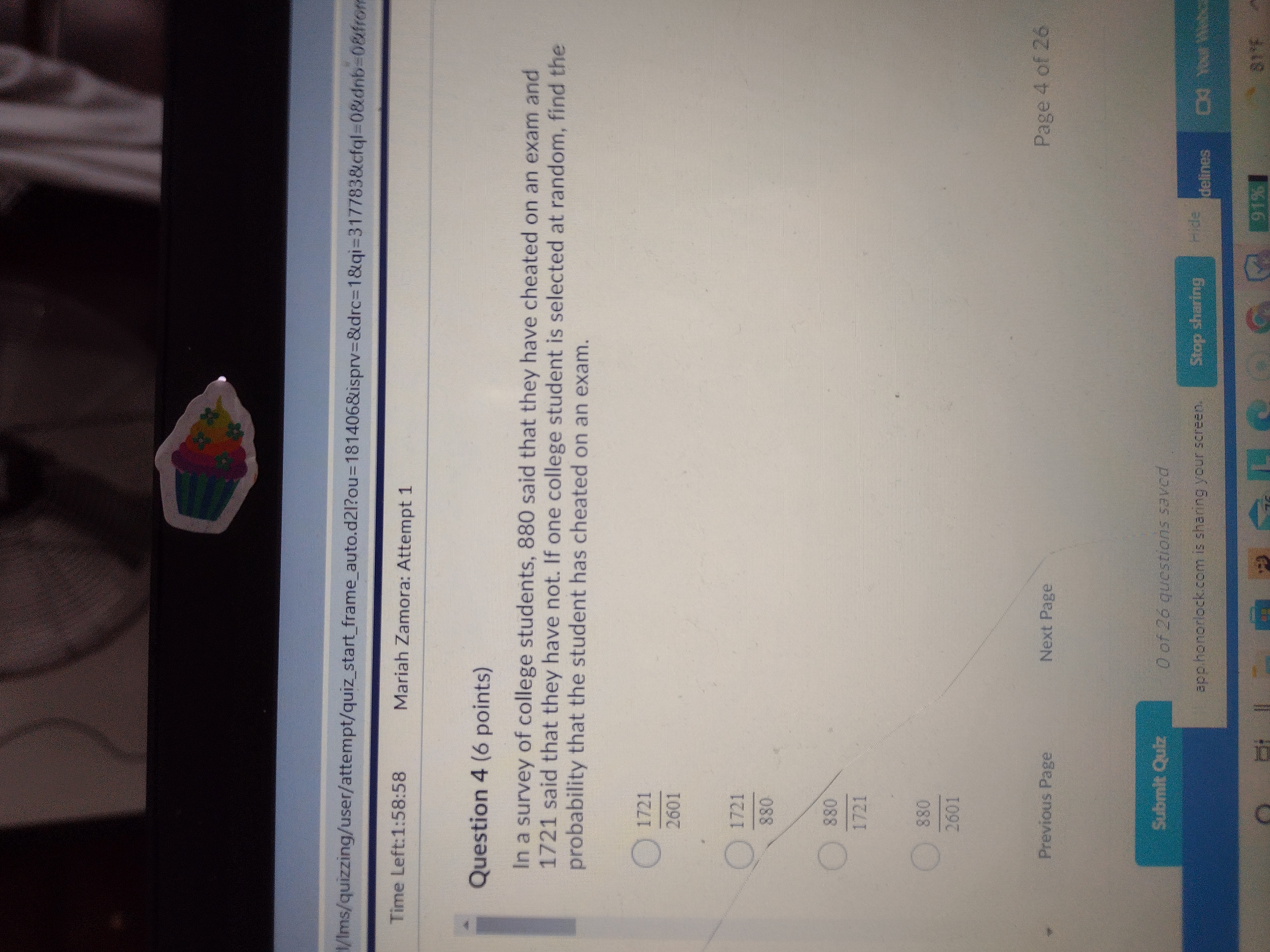 Zamora: Attempt 1 Previous Page Next Page Page 1 of 26 Question