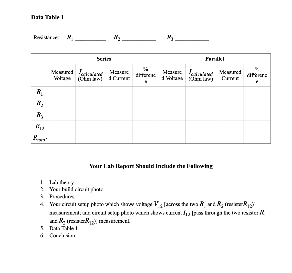 Parallel Circuit 1 _ 1 + 1 (4) Rm\"! 2 R1+R2 (I)