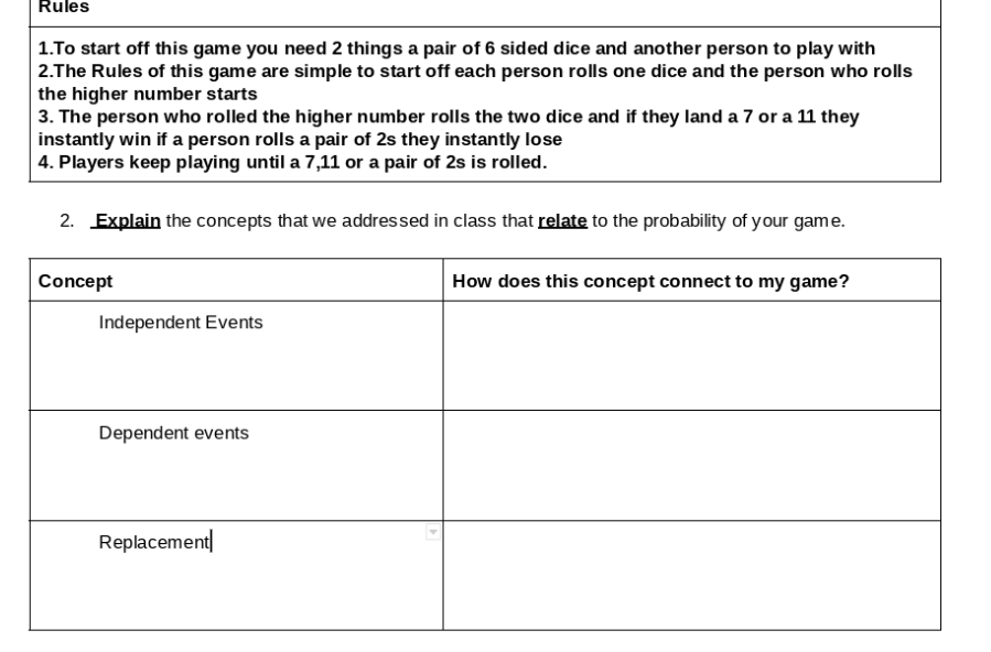 Scroll down for instructions Rules 1.To start off this game you need