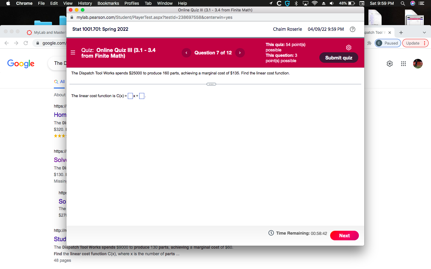 Chrome File Edit View History Bookmarks Profiles Tab Window Help 1CGN