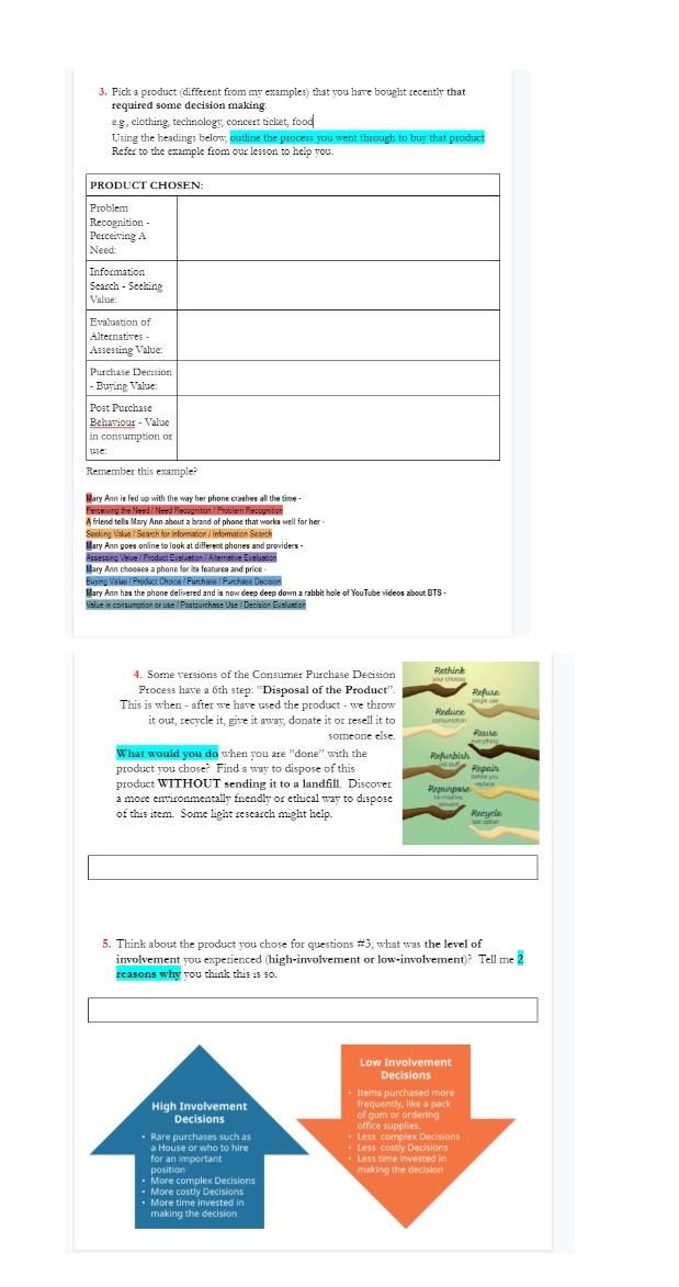  3, Pick a product (different from my examples) that you have