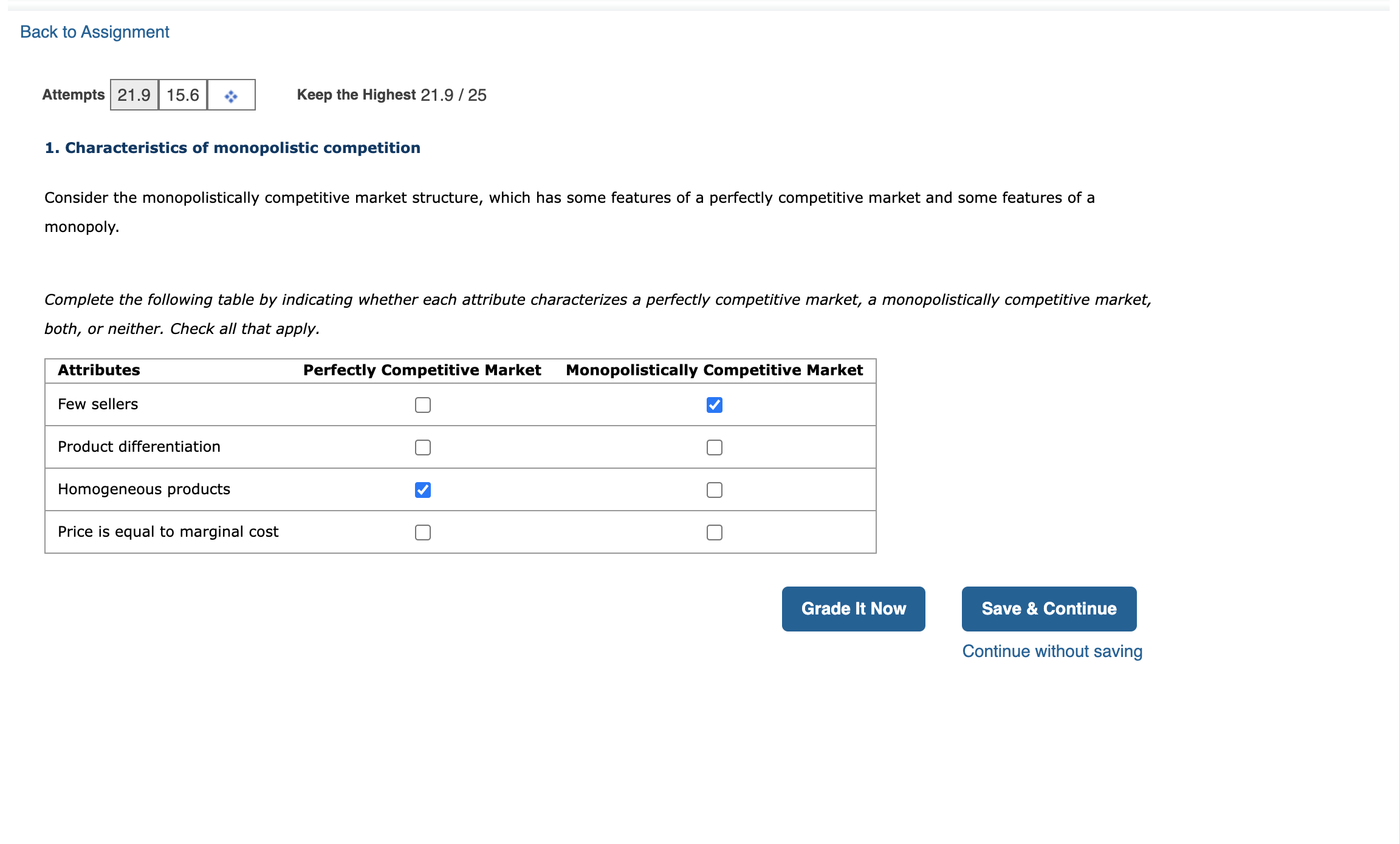  Back to Assignment Attempts 21.9 I 156 I .3. Keep the