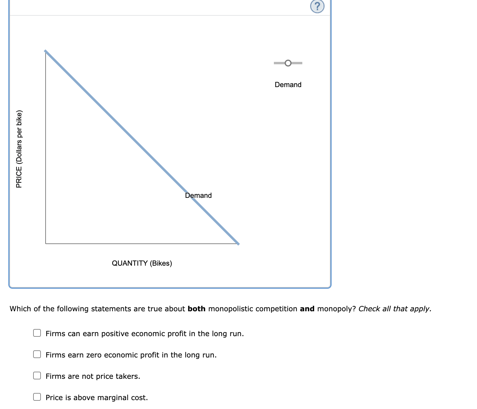 or neither. Check all that apply. Attributes Perfectly Competitive Market Monopolistically Competitive