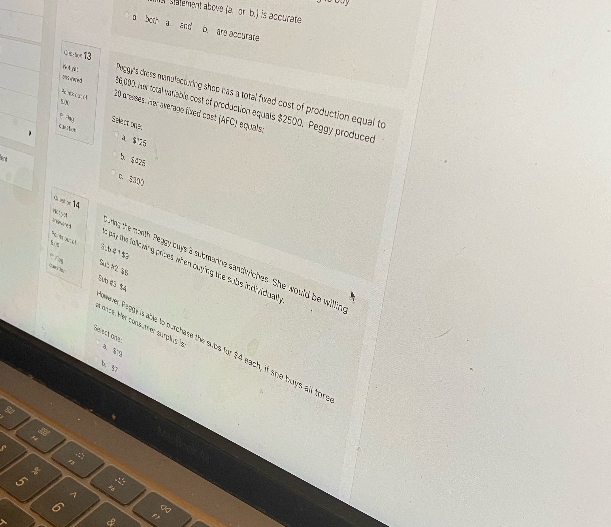 statement above (a. or b.) is accurate d. both a. and
