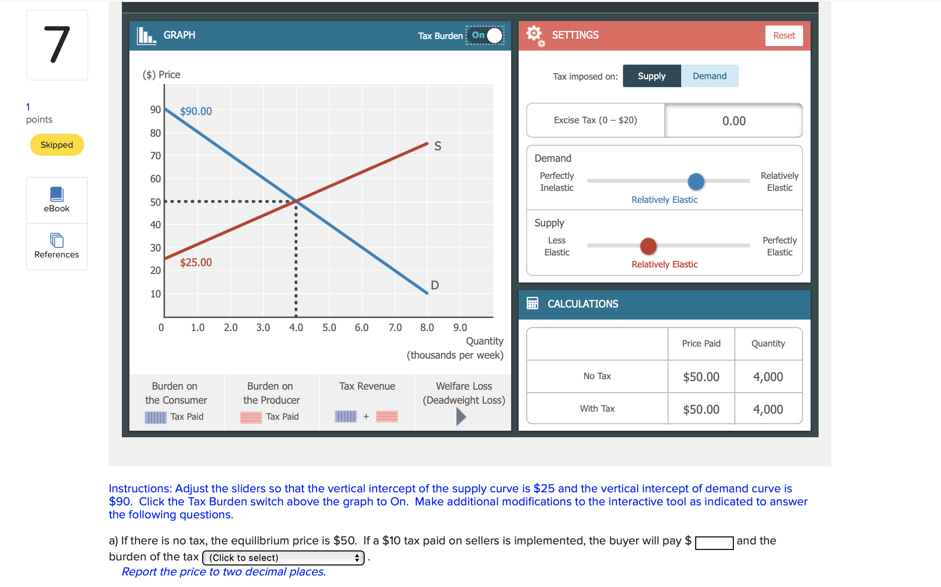 help w/ 7-9 7 In. GRAPH Tax Burden : On SETTINGS Reset