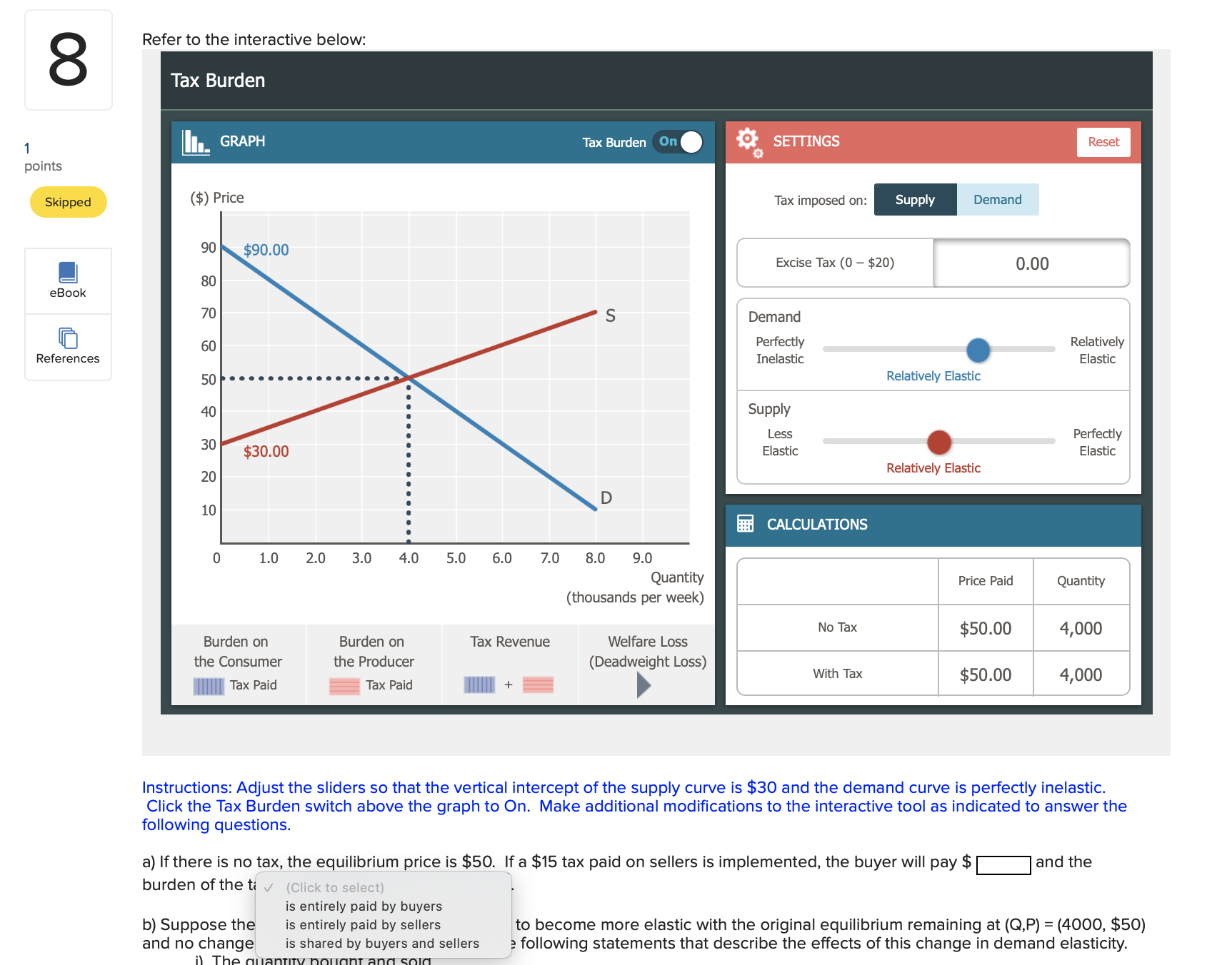 40 Supply Less 30 Perfectly References Elastic $25.00 Elastic 20 Relatively Elastic