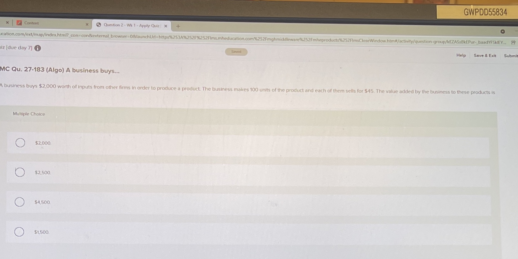 GWPDD55834 x Content X Question 2 - Wk 1 - Apply