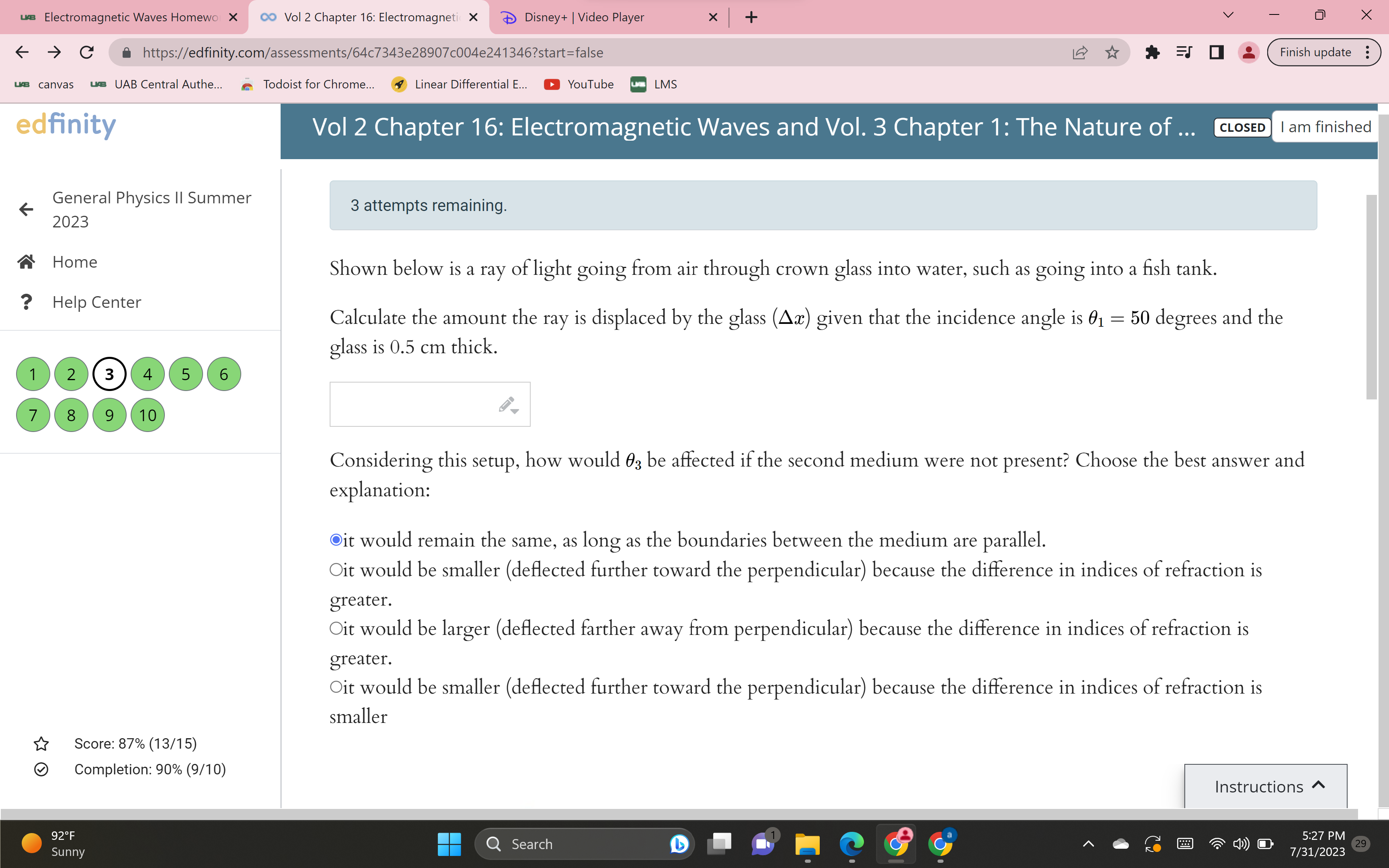  LB Electromagnetic Waves Homewo X co Vol 2 Chapter 16: Electromagnetic