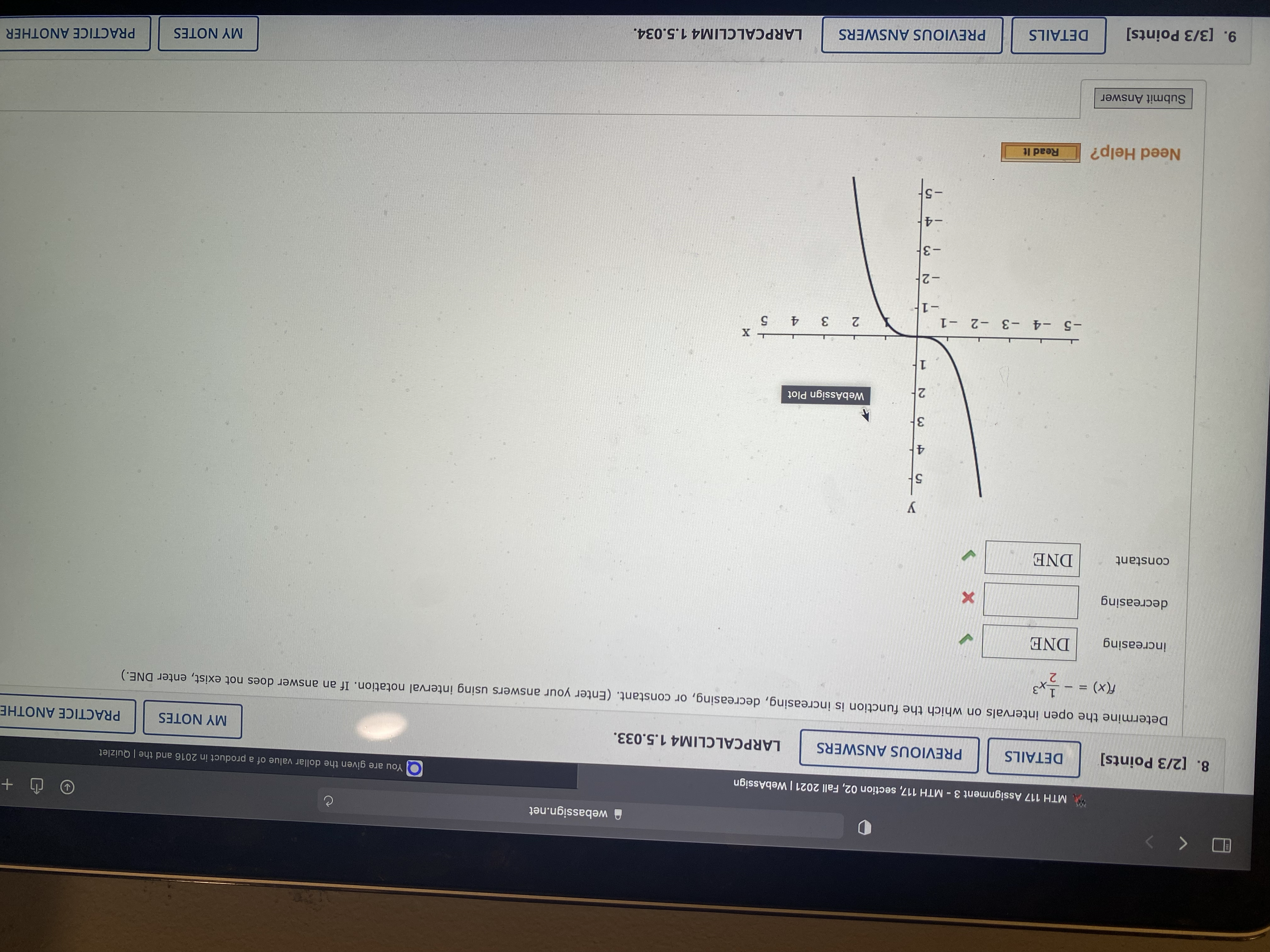 8. [2/3 Points] MTH 117 Assignment 3 - MTH 117, section 02,