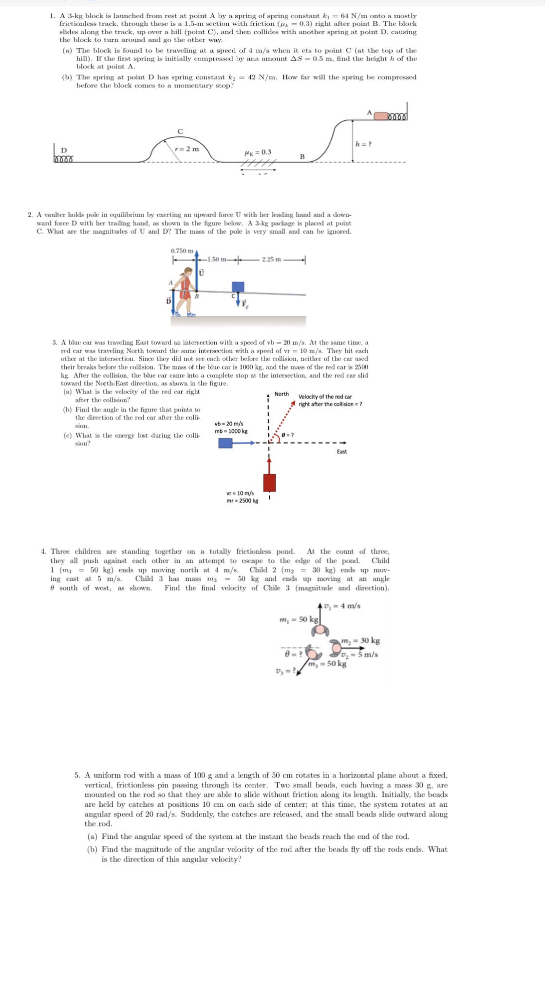 please answer 1-5 with work on separate paper and explanations ! 1.