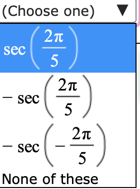 g (x) = sec x Odd O Even Neither (b) cos (-850