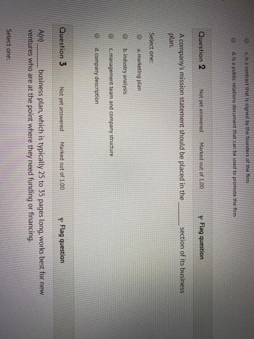  c. is a contract that is signed by the founders of