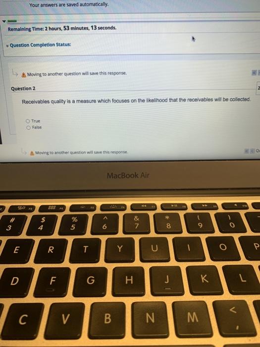  Your answers are saved automatically. Remaining Time: 2 hours, 53 minutes,