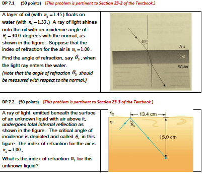  DP 71 (50 points) [This problem is pertinent to Section 23-2