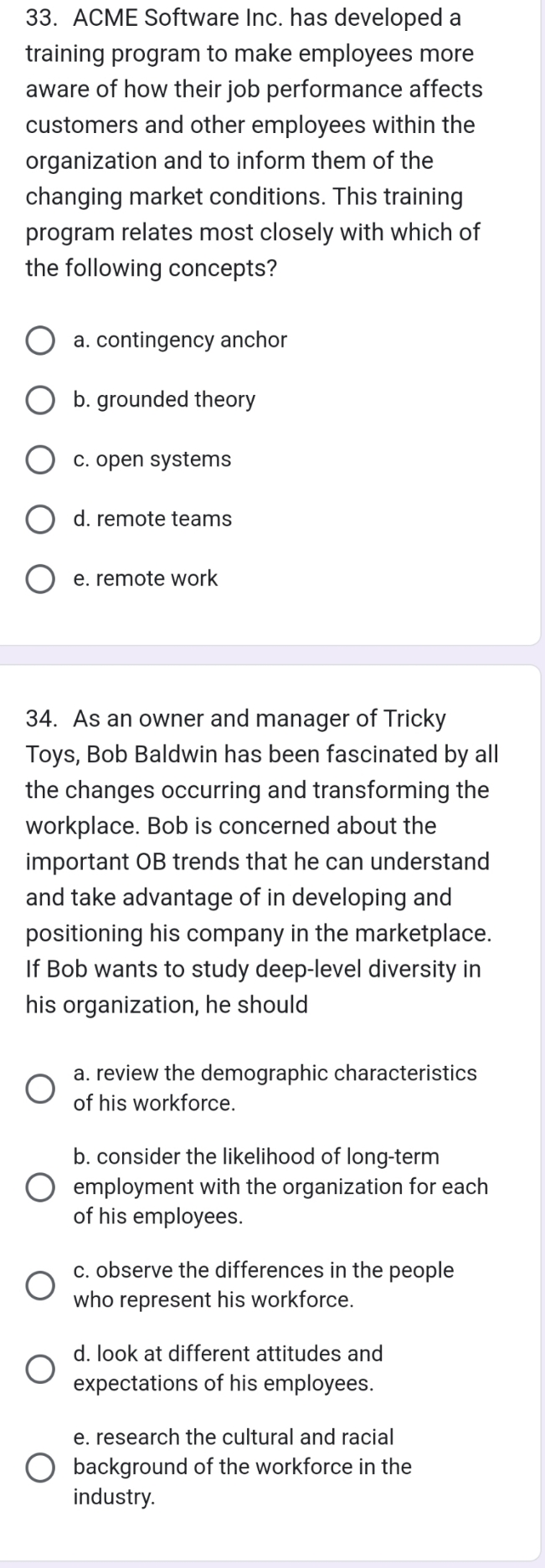 please answer in abcde 33. ACME Software Inc. has developed a training