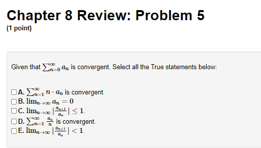 of the values below that we can approximate using the appropriate Macluarin