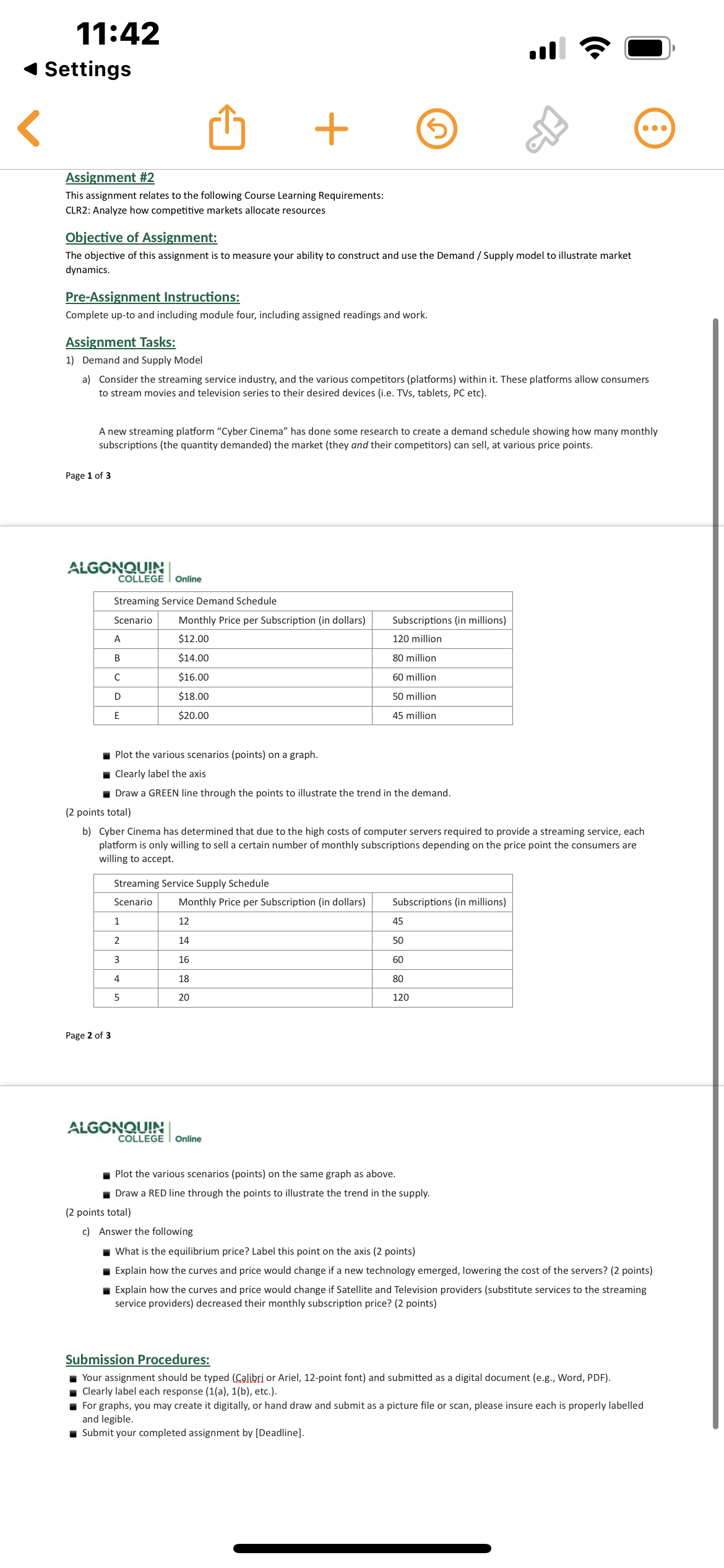  11:42 Settings + . . . Assignment #2 This assignment relates