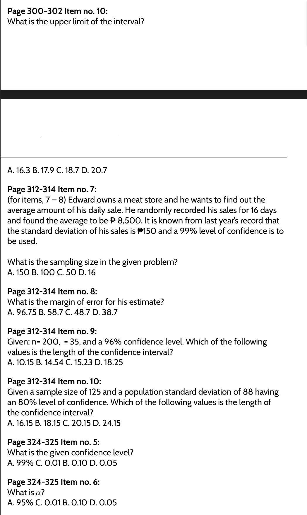 that the sample size is small? A. when it is less than