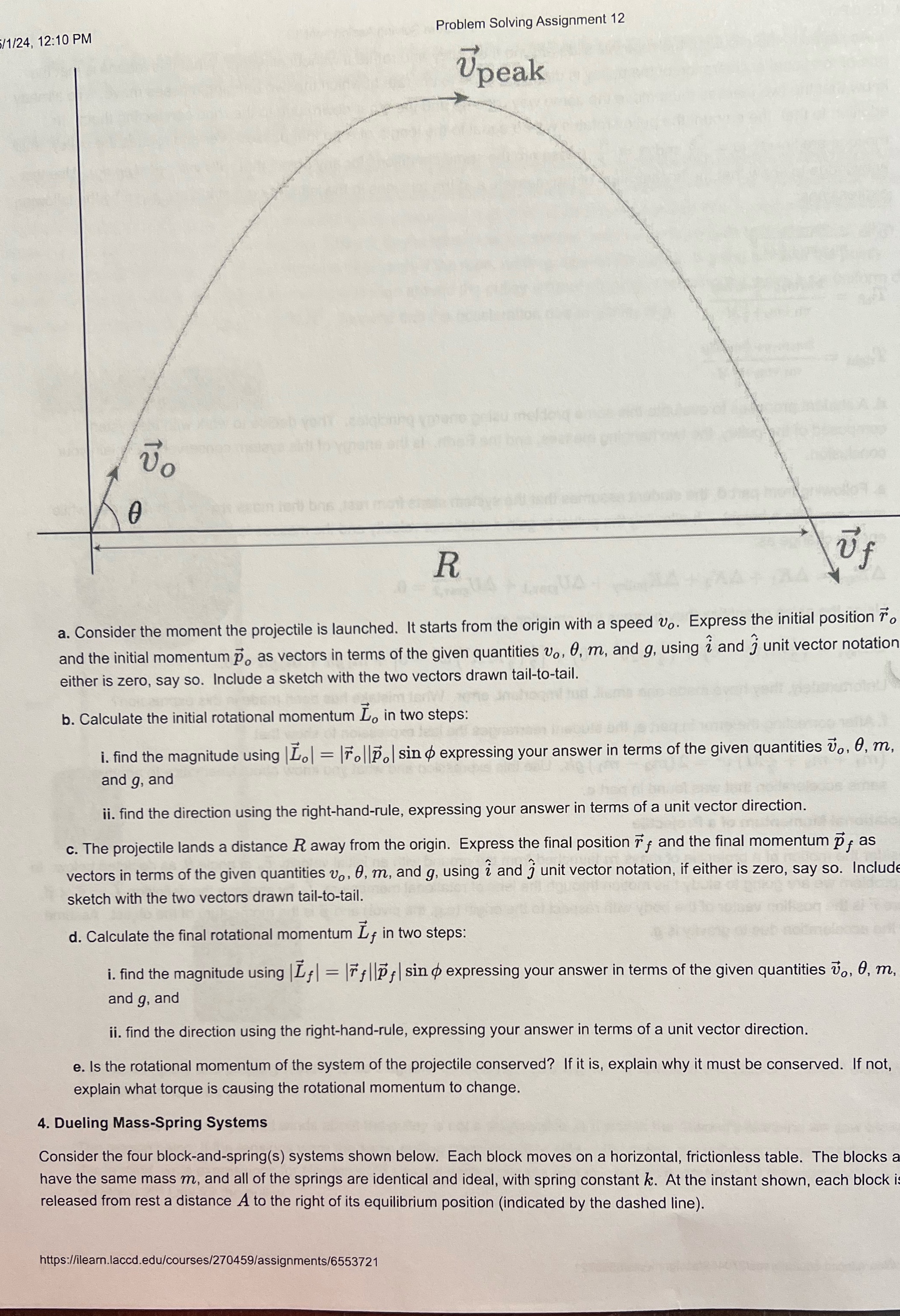 Please answer all parts in detail Problem Solving Assignment 12 i/1/24, 12:10