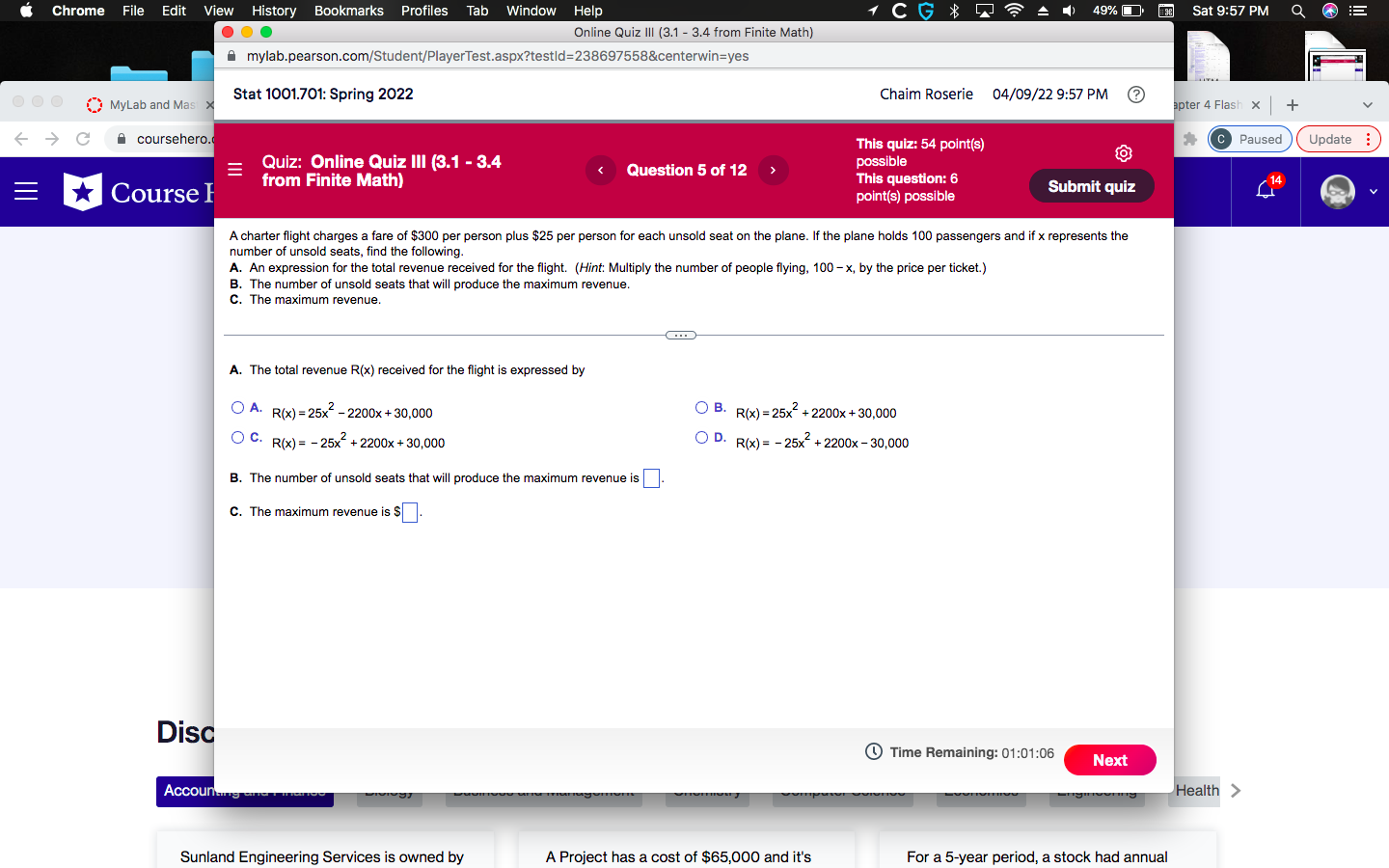 Chrome File Edit View History Bookmarks Profiles Tab Window Help 1CG