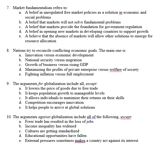 proving that globalization is not benecial c. Has not been blunted by