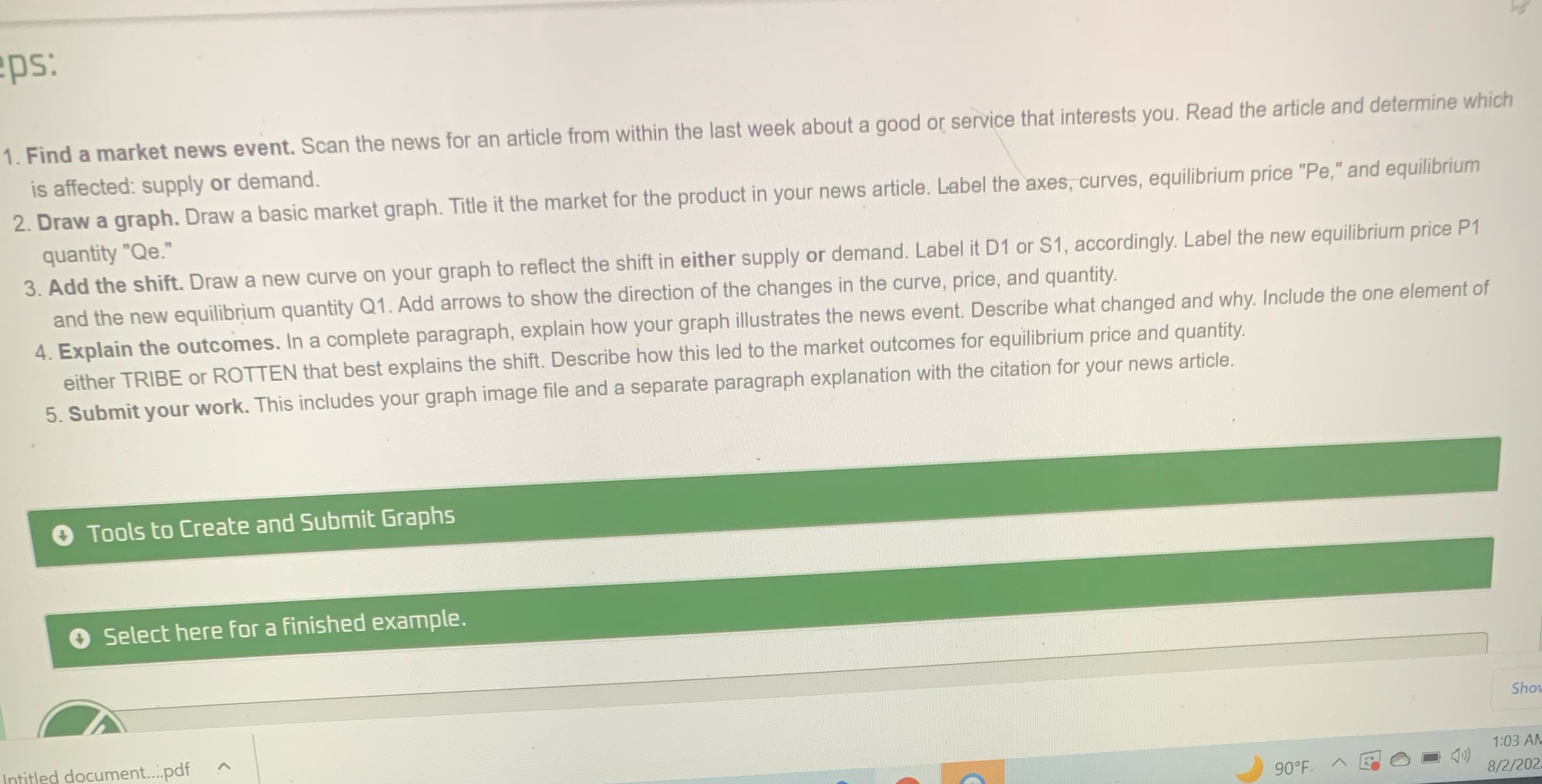 I need help doing this PS 1. Find a market news event.