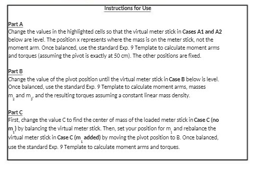Instructions for Use Part A Change the values in the highlighted
