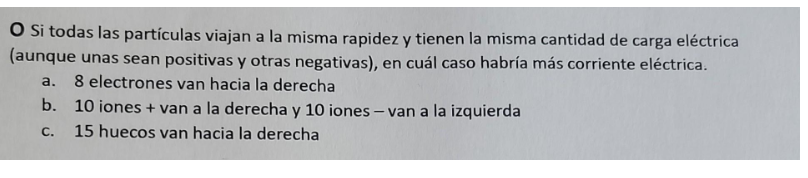 O Si todas las particulas viajan a la misma rapidez y tienen