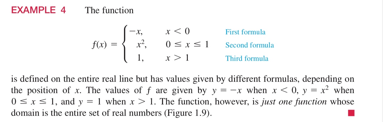  EXAMPLE 4 The function x, x 1 Third formula is dened