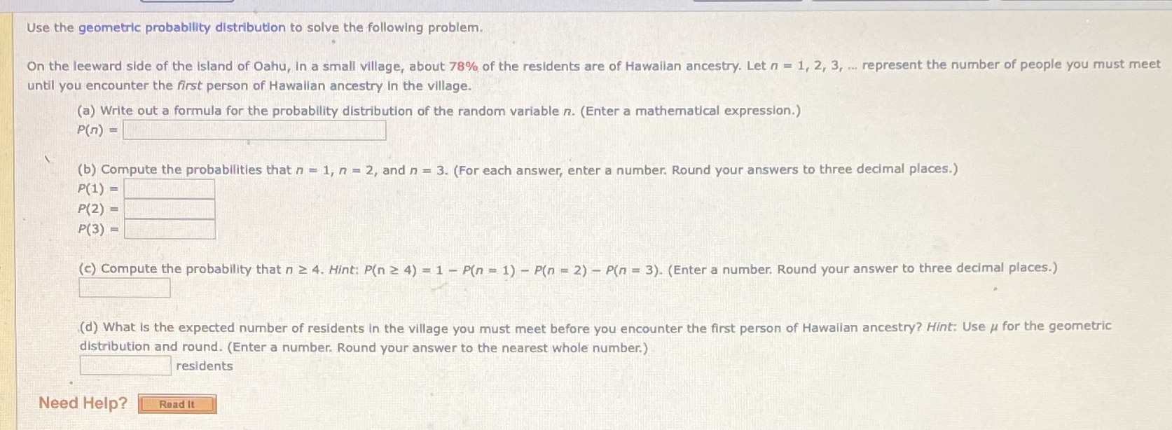 Use the geometric probability distribution to solve the following problem. On