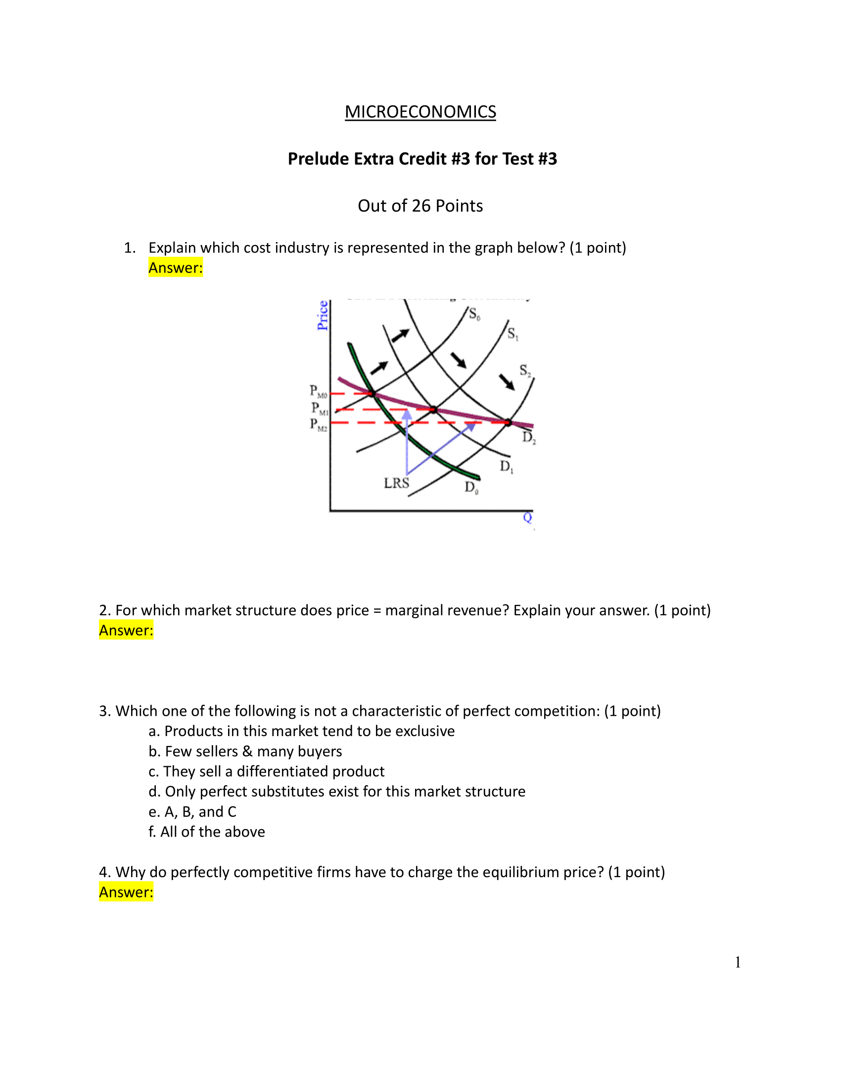 Explain which cost industry is represented in the graph below? (1