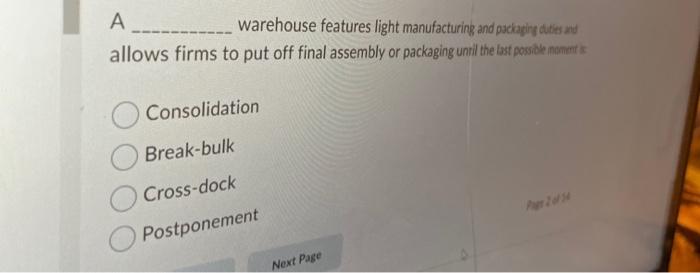  A warehouse features light manufacturing and packaging duties and allows firms