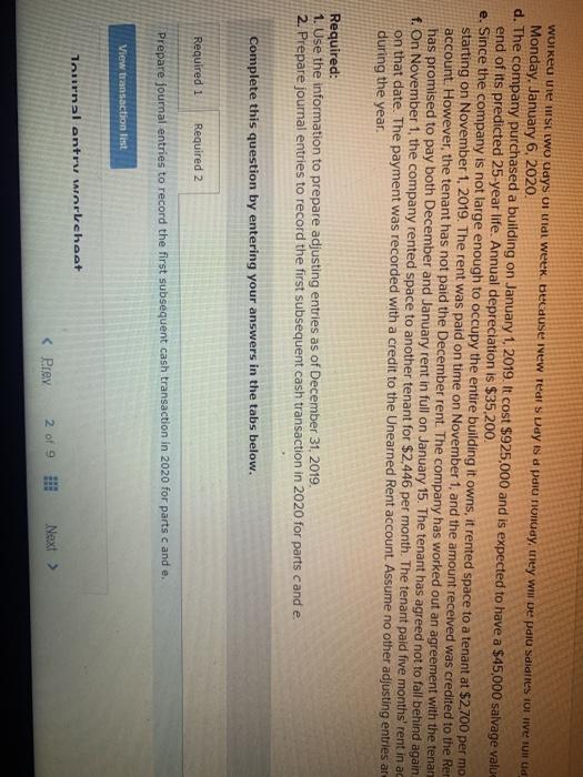 on. Problem 3-2A Preparing adjusting and subsequent journal entries LO P1, P2,