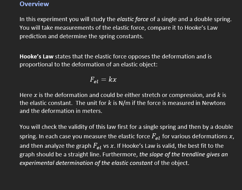 the elastic force in the spring depend on the compression of the