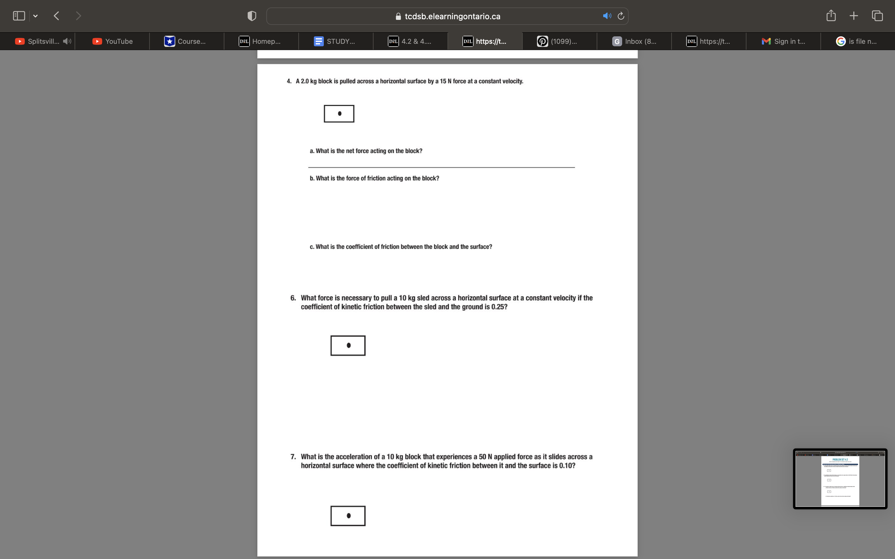 least 15 min before the start of next class Work each of