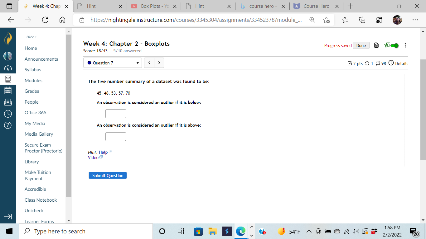  Week 4: Chap X 19 Hint X Box Plots - Yo