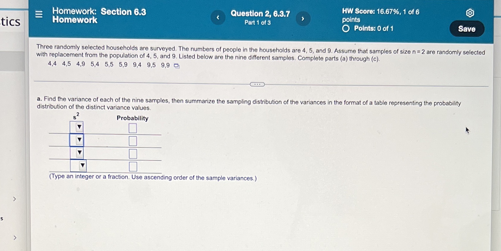 Please fill in the blanks under s2 and probability.First blank under s2